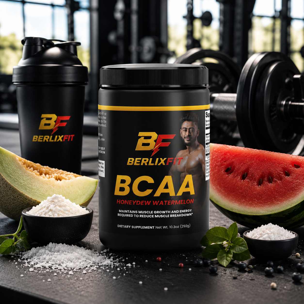 BerlixFit BCAA Post-Workout Powder (Honeydew-Watermelon)